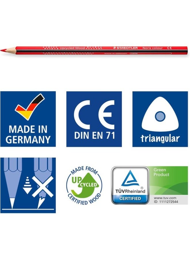 ستدلر Staedtler Noris colour colouring pencils in assorted colours, pack of 20 plus 4 FREE pencils - No:185 C24P - Image 2